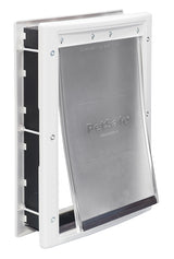PetSafe PPA00-10959 Pet Door, 1/16 to 2 in Door, 8-1/8 x 12-1/4 in Flap Opening, Plastic, White
