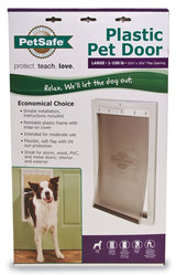 PetSafe PPA00-10960 Pet Door, 1/16 to 2 in Door, 10-1/8 x 16-1/4 in Flap Opening, Plastic, White