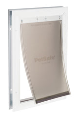 PetSafe Freedom PPA00-10860 Pet Door, 10-3/4 in W, 15-5/8 in H, Aluminum, White