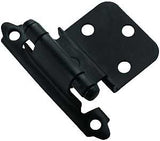 Amerock BPR3428FB Hinge, 180 deg Hinge Opening, 3/8 in Inset, Self-Closing Close, Matte