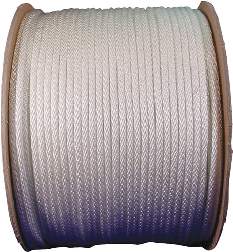 Wellington 10128 Rope, 1/4 in Dia, 500 ft L, Nylon, White