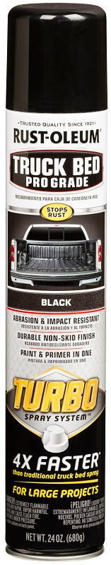 Rust-Oleum 340455 Truck Bed Paint, Flat, Matte, Black, 24 oz, Pack of 6