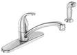 Moen Adler Series 87604 Kitchen Faucet, 1.5 gpm, 4-Faucet Hole, Brass/Metal, Chrome Plated, Deck Mounting, Lever Handle