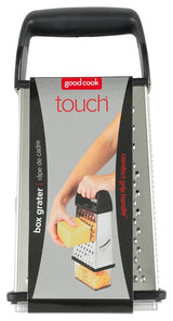 Goodcook 20307 Box Grater with Lidded Container, Stainless Steel, Black