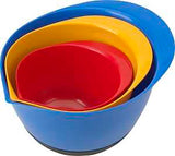 Goodcook 20465 Mixing Bowl Set, 1.5, 3, 5 qt Capacity, Multi-Color