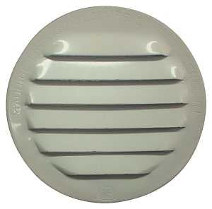 Maurice Franklin RLW-100 2 Mini Louver with Insect Screen, 2.391 in W, Round, Aluminum, White