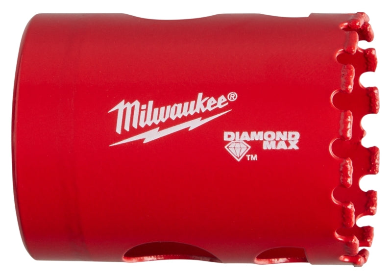 Milwaukee Diamond Plus 49-56-5630 Hole Saw, 1-1/2 in Dia, 1-1/2 in D Cutting, 5/8-18 Arbor, 4 TPI