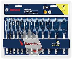 Bosch DSB5012 Spade Drill Bit Set, 12-Piece, Carbon Steel, Pack of 5