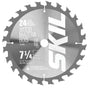 Skilsaw 75724W Circular Saw Blade, 7-1/4 in Dia, 5/8 in Arbor, 24-Teeth, Carbide Cutting Edge, Pack of 10