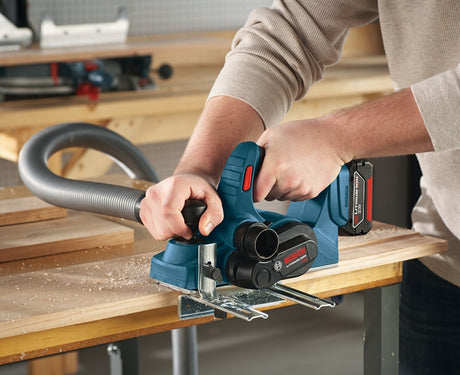 Bosch PLH181B Planer, Tool Only, 18 V, 3 Ah, 3-1/4 in W Planning, 0 to 1/16 in D Planning, Carbide Blade