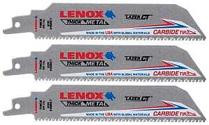 Lenox 2058828 Reciprocating Saw Blade, Applicable Materials: Cast Iron, Stainless Steel, 1 in W, 6 in L, 8 TPI