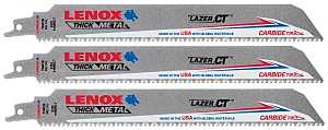 Lenox 2058829 Reciprocating Saw Blade, 1 in W, 9 in L, 8 TPI, Carbide Cutting Edge