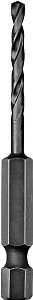 DEWALT DD5115 Impact Drill Bit, 15/64 in Dia, 3-5/32 in OAL, Spiral Flute, 1/4 in Dia Shank, Hex Shank