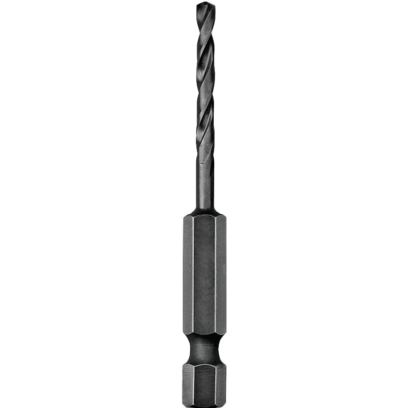 DEWALT DD5115 Impact Drill Bit, 15/64 in Dia, 3-5/32 in OAL, Spiral Flute, 1/4 in Dia Shank, Hex Shank