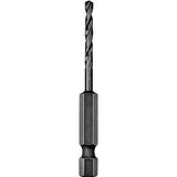 DEWALT DD5115 Impact Drill Bit, 15/64 in Dia, 3-5/32 in OAL, Spiral Flute, 1/4 in Dia Shank, Hex Shank