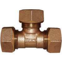 Legend T-4451NL Series 313-434NL Pipe Tee, 3/4 in, Ring Compression, Bronze