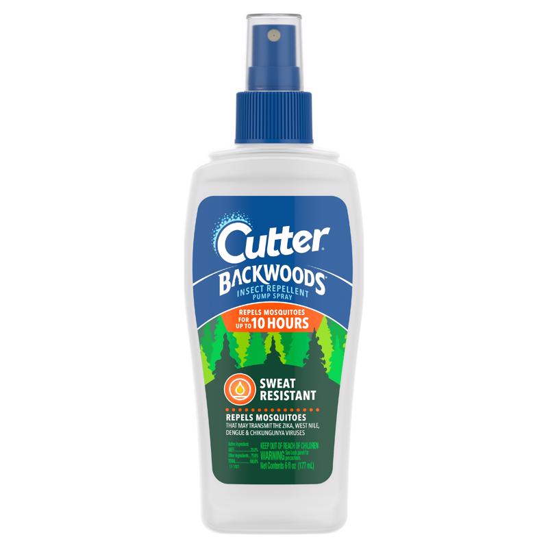 Cutter Backwoods HG-96284 Insect Repellent, 6 fl-oz Bottle, Liquid, Pale Yellow, Alcohol, Deet