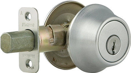 Kwikset 660M26DCPRFLRCSK6 Deadbolt, Satin Chrome, 2-3/8 to 2-3/4 in Backset, K Keyway