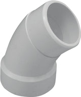 IPEX 192401 Long Turn Street Pipe Elbow, 1-1/2 in, Spigot x Hub, 45 deg Angle, PVC, White, SCH 40 Schedule