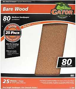 Gator 3277 Sanding Sheet, 11 in L, 9 in W, 80 Grit, Garnet Abrasive