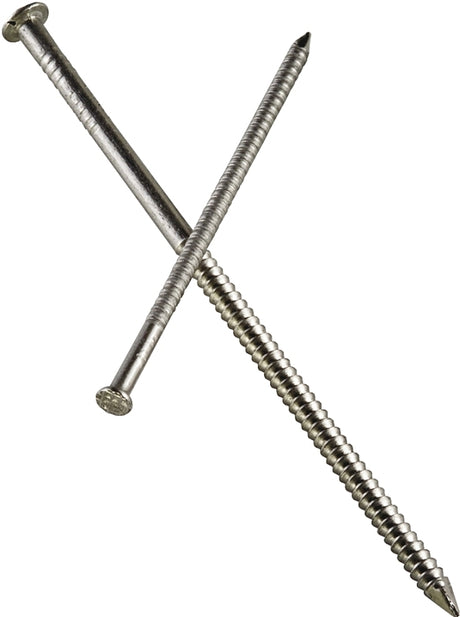 Simpson Strong-Tie S16SND5 Siding Nail, 16d, 3-1/2 in L, 304 Stainless Steel, Full Round Head, Annular Ring Shank, 5 lb