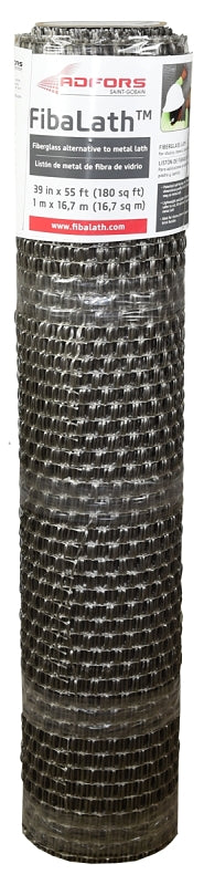 Adfors FibaLath FLX7206-A Stucco Netting, 55 ft L, 39 in W, 0.22 in Thick, Fiberglass, Gray