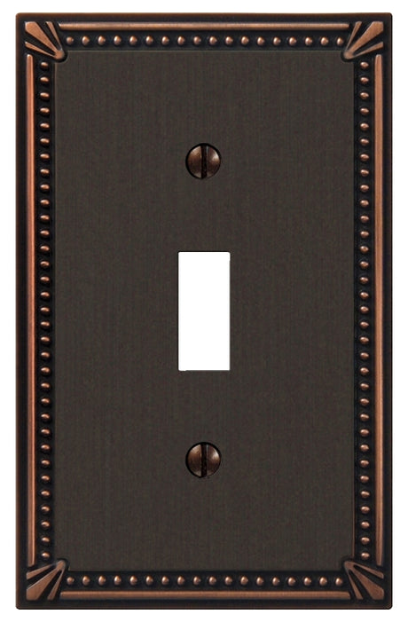 AmerTac 74TDB Switch Wallplate, 1 -Gang, Metal, Aged Bronze, Pack of 4