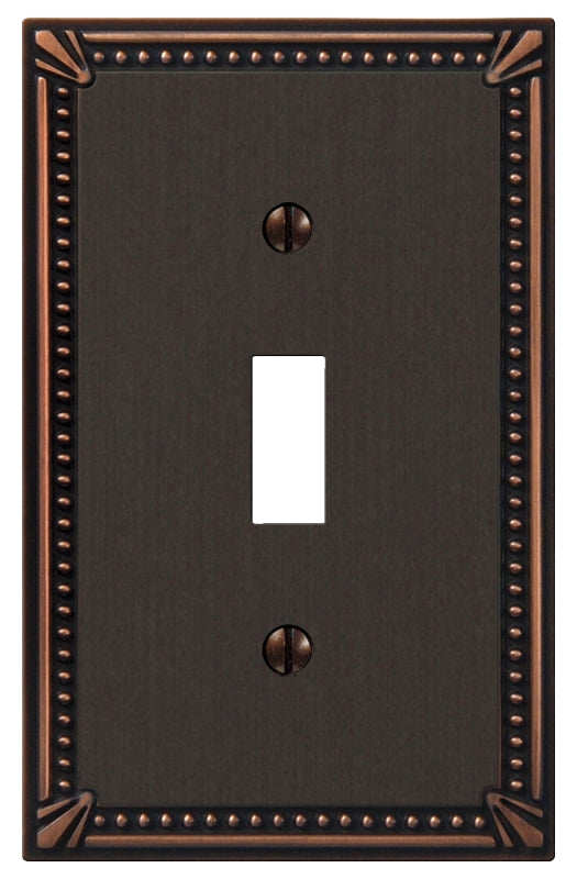 AmerTac 74TDB Switch Wallplate, 1 -Gang, Metal, Aged Bronze, Pack of 4