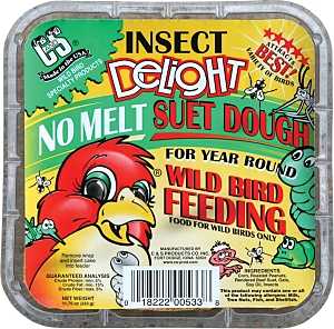 C&S No Melt Suet Dough Delights CS12533 Bird Suet, 11.75 oz, Pack of 12