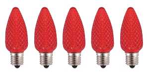 Hometown Holidays 24992 Bulb, Intermediate Lamp Base, LED Lamp, Crystal Red Light