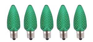 Hometown Holidays 24995 Bulb, Intermediate Lamp Base, LED Lamp, Crystal Green Light