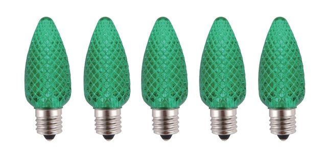 Hometown Holidays 24995 Bulb, Intermediate Lamp Base, LED Lamp, Crystal Green Light