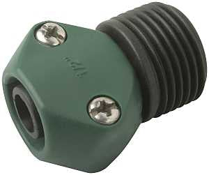 Landscapers Select GC531-23L Hose Coupling, 1/2 in, Male, Plastic, Green and Black