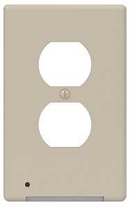 Westek LumiCover Classic LCR-CCDO-AL Wallplate Nightlight, 1.2 in L, 4-1/2 in W, Almond