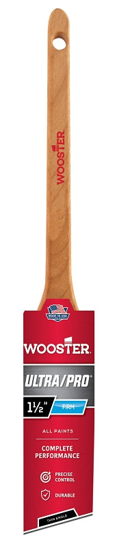 Wooster 4181-1 1/2 Paint Brush, 1-1/2 in W, 2-3/16 in L Bristle, Nylon/Polyester Bristle, Sash Handle