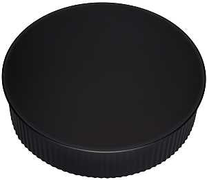 Imperial BM0152 Round End Cap Crimped, 7 in Dia, Black, Matte, Pack of 12