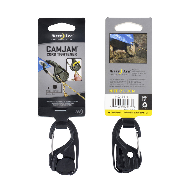 Nite Ize CamJam 2 in. L Black Twisted Plastic Tie-Down Rope