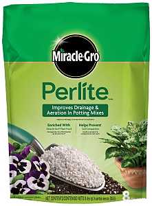 Miracle-Gro 74278430 Perlite, Granular, Off-White/White, Mild, 8 qt Bag, Pack of 6