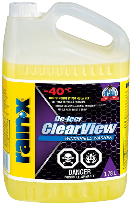 Recochem RAIN-X ClearView 35-204RX De-Icer, 3.78 L, Pack of 4
