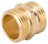 Landscapers Select GHADTRS-3 Garden Hose Connector, 3/4 x 3/4 in, MNH x MNH, Brass, Brass