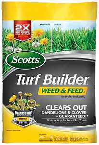 Scotts 25006A Lawn Fertilizer and Weed Control, 15 lb Bag, Granular, 28-0-3 N-P-K Ratio