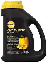 Miracle-Gro Performance Organics 3003501 All-Purpose Plant Nutrition, 2.5 lb Jug, Solid, 9-2-7 N-P-K Ratio