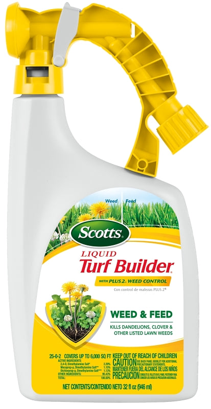 Scotts Turf Builder 5621106 Weed Killer, Liquid, Spray Application, 32 oz