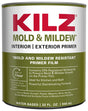 Kilz L204614 Primer, 300 to 400 sq-ft/gal Coverage Area, White, 1 qt