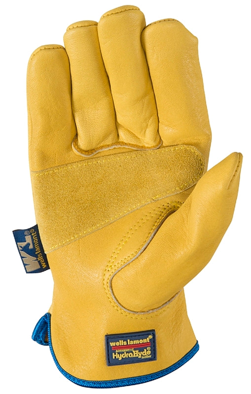 Wells Lamont 1168XX Work Gloves, Men's, 2XL, 11 to 11-1/2 in L, Keystone Thumb, Slip-On Cuff, Cowhide Leather