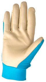 Wells Lamont 3204-M Work Gloves, Women's, M, Spandex Back, Blue/White