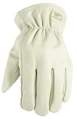 Wells Lamont 1171XL Work Gloves, Men's, XL, 10 to 10-1/2 in L, Keystone Thumb, Elastic Cuff, Cowhide Leather, White