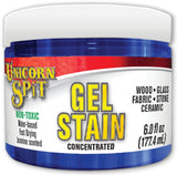 ECLECTIC UNICORN SPIT 5772008 Gel Stain and Glaze, Blue Thunder, 6 fl-oz, Jar