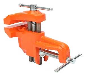 Pony 13025 Light-Duty Vise, 2-1/2 in Jaw Opening, 3 in W Jaw, 1-1/2 in D Throat, Cast Iron, Clamp-On Jaw