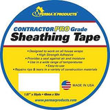 Perma R Products 18755 Sheathing Tape, 55 yds L, 1.87 in W, Polypropylene Backing, White